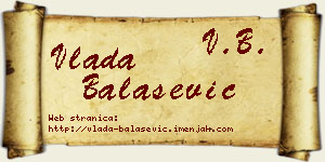 Vlada Balašević vizit kartica